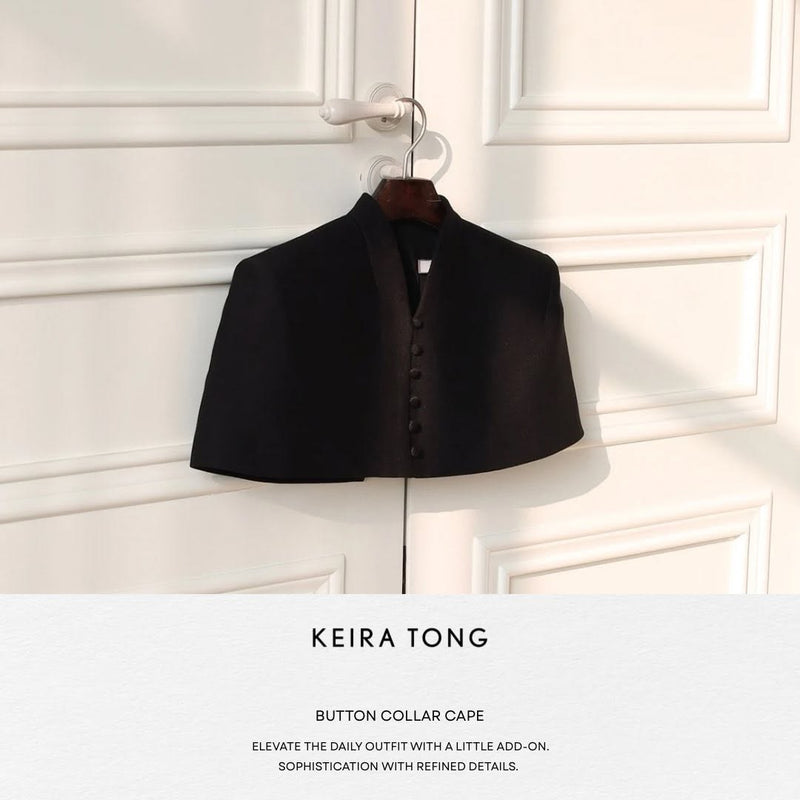 BUTTON COLLAR CAPE