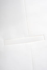 WHITE POINTED WRAP BLAZER