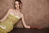 GREEN RIFTED PENCIL DRESS