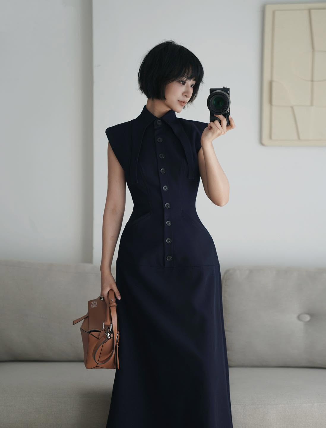 BUTTON FRONT DRESS