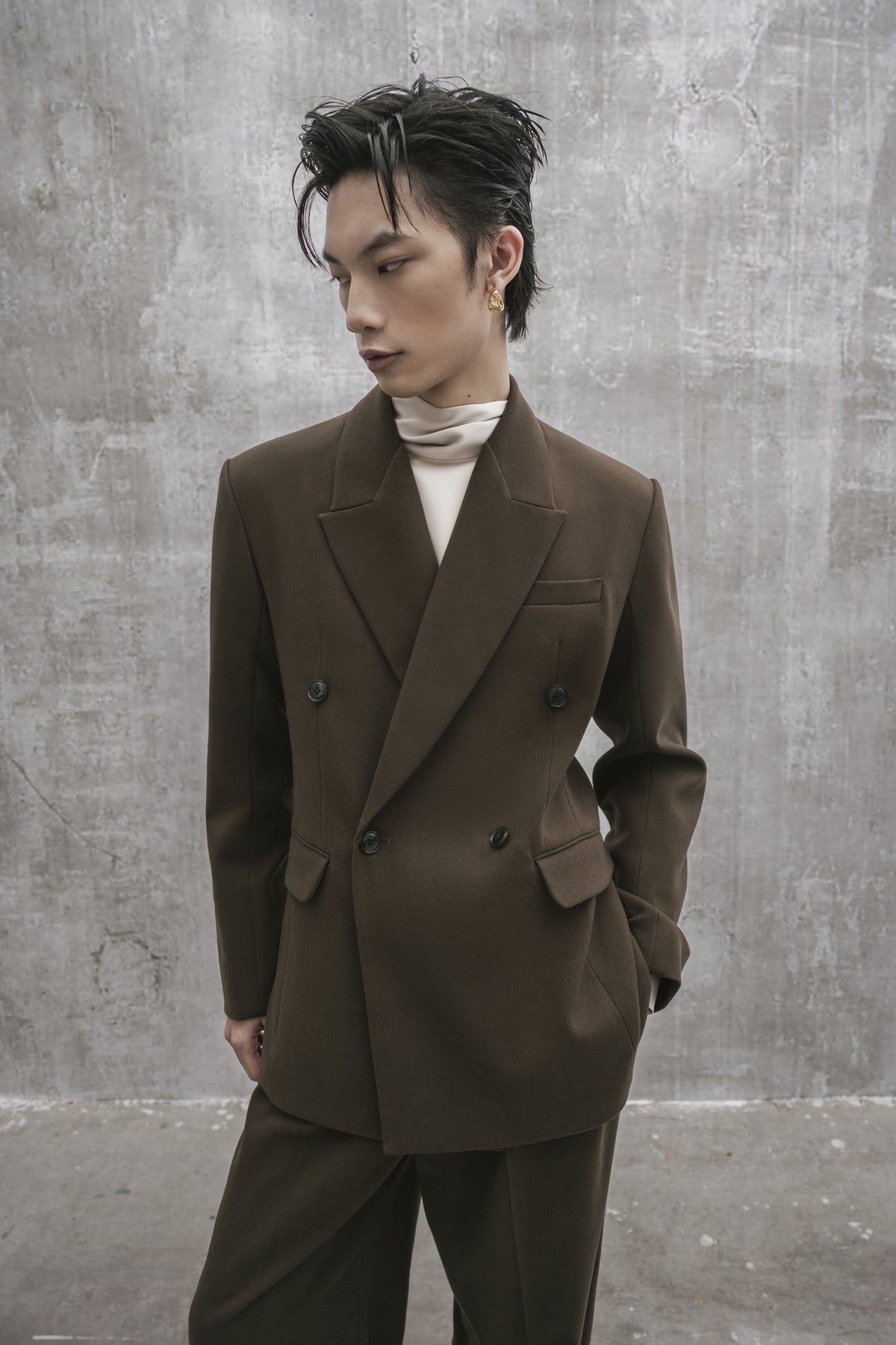 s25-unisex-dark-brown-wool-blazer fortythree astoud