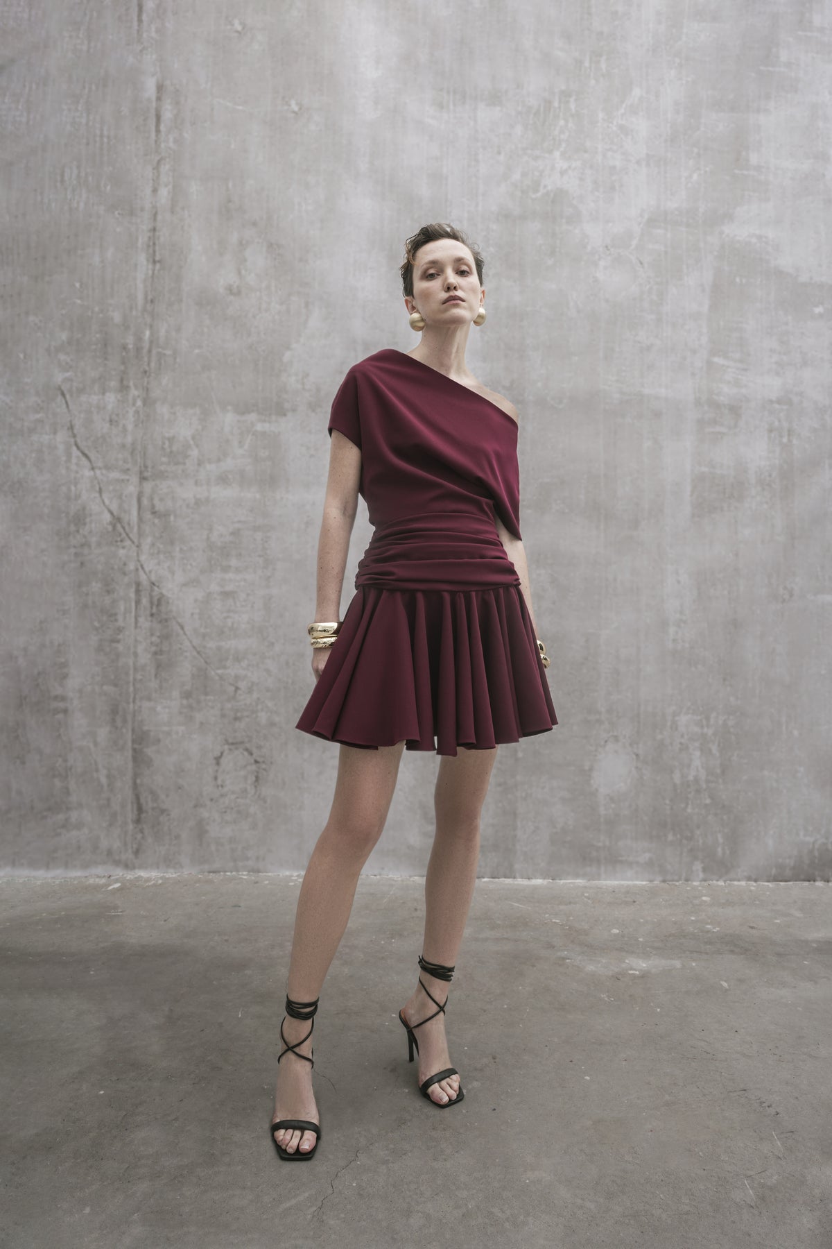 s25-womens-burgundy-wool-suiting-dress fortythree astoud