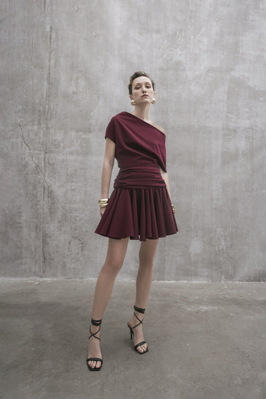 s25-womens-burgundy-wool-suiting-dress fortythree astoud