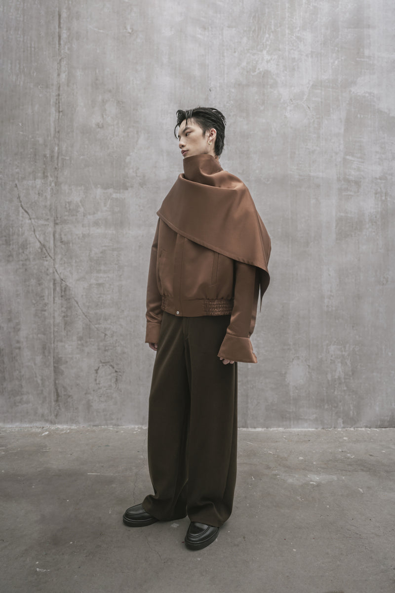 s25-unisex-brown-taffeta-jacket fortythree astoud