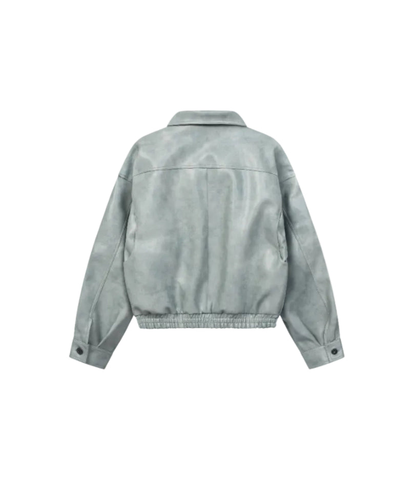 Light Blue Yankee Leather Jacket