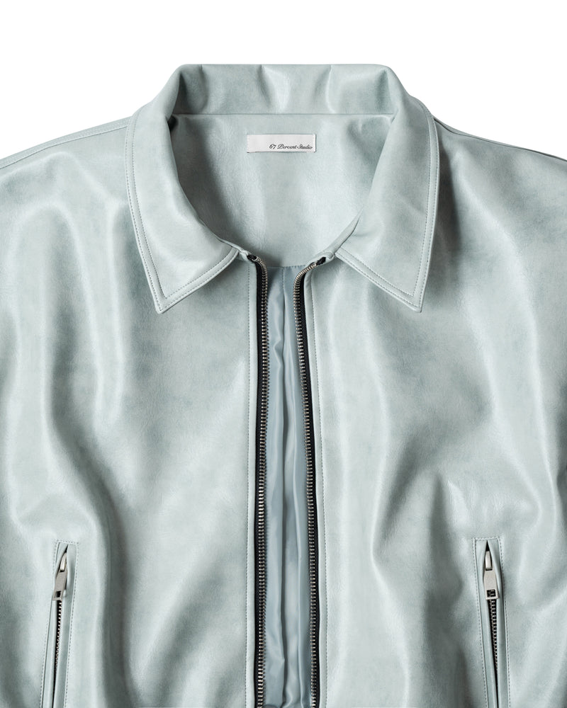 Light Blue Yankee Leather Jacket