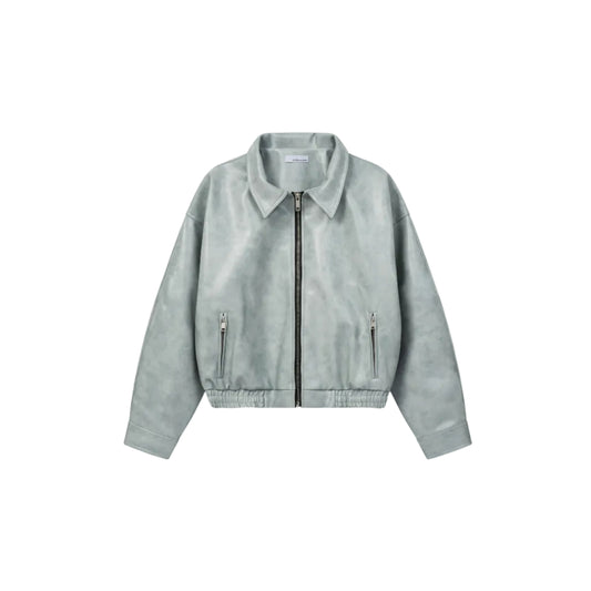 Light Blue Yankee Leather Jacket