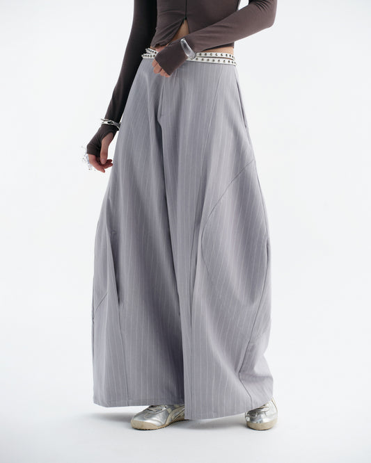 Grey Blue Stripes Luft Pants bunnyhill astoud