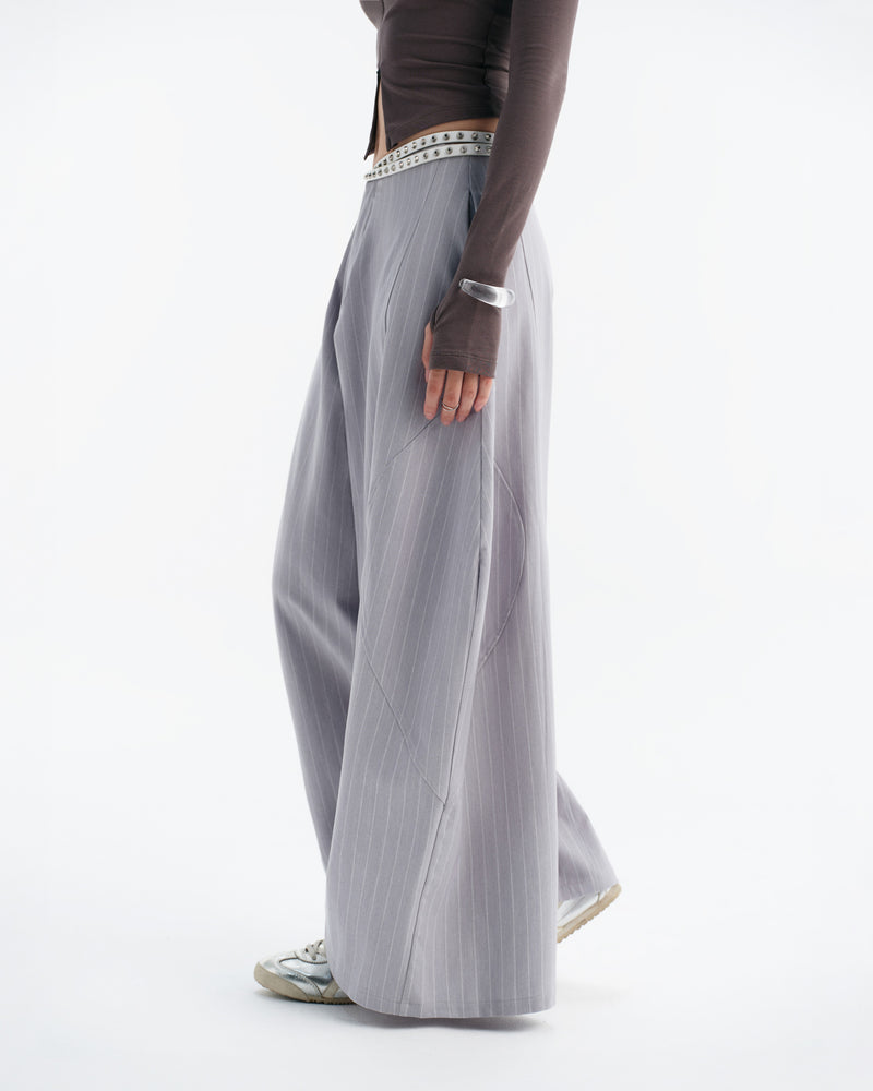 Grey Blue Stripes Luft Pants bunnyhill astoud
