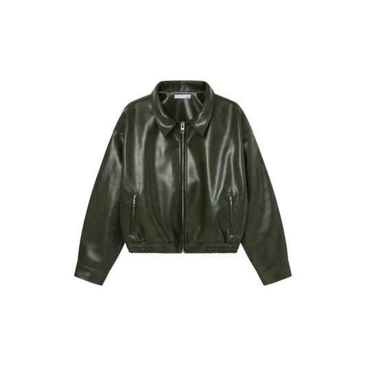 Olive Yankee Leather Jacket