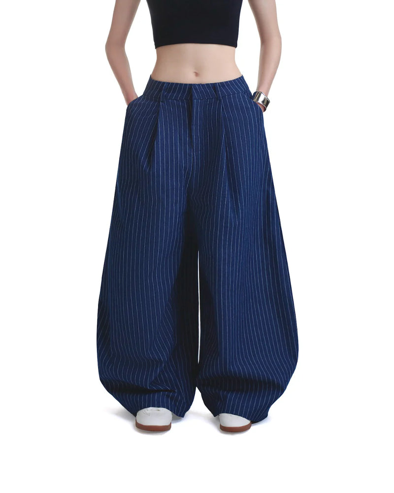 navy-stripes-pants push push astoud