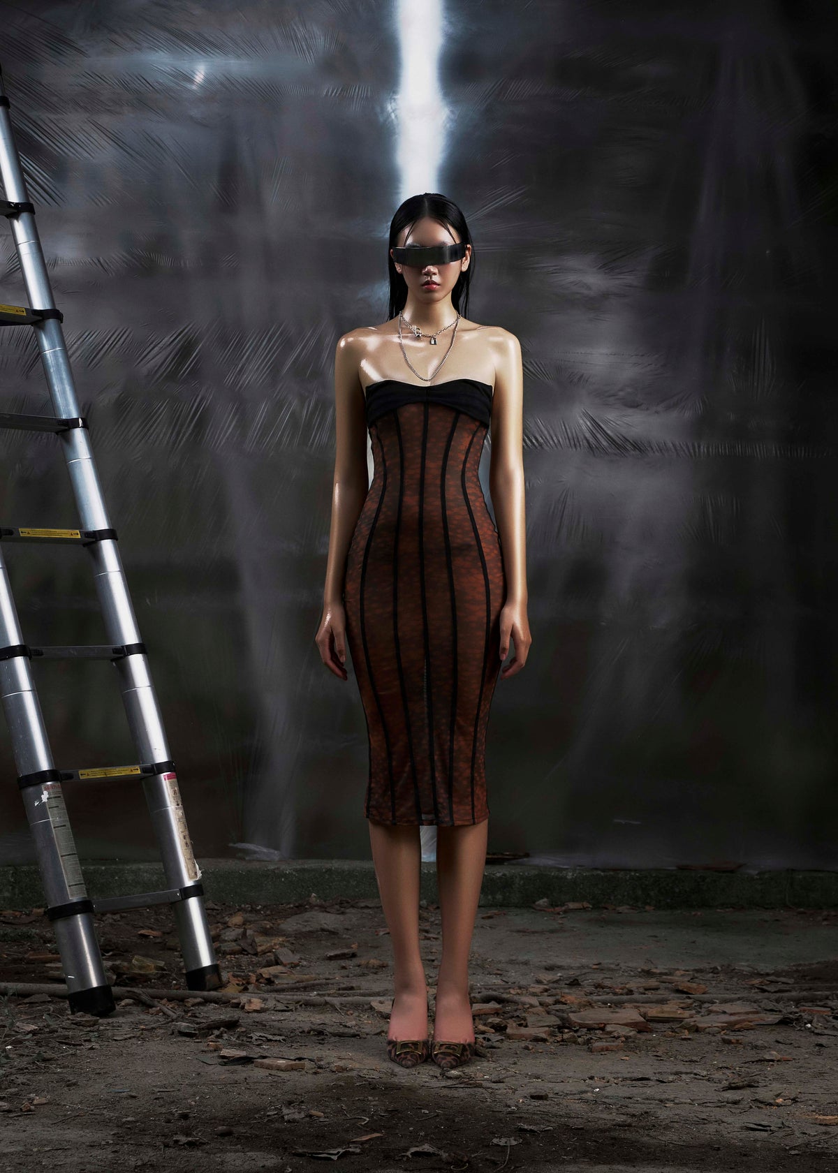 None Midi Mesh Dress Tatichu Astoud