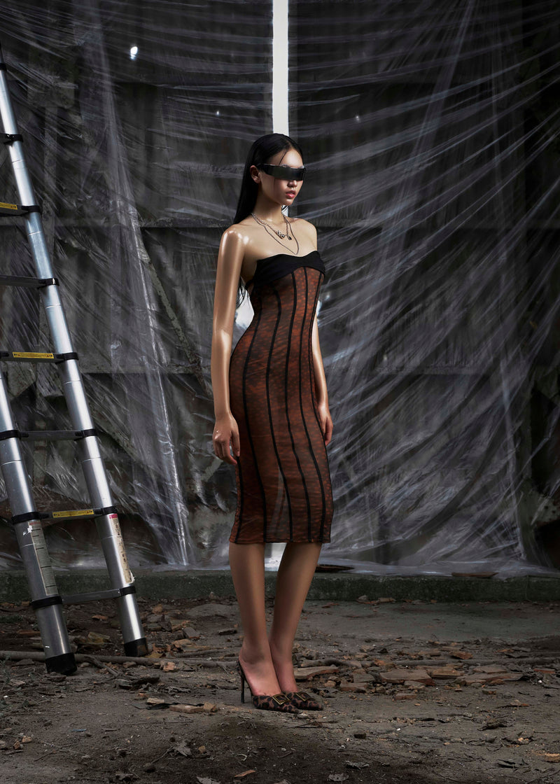 None Midi Mesh Dress Tatichu Astoud