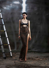 None Tanktop Split Thigh Maxi Dress Tatichu Astoud
