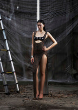 None Tanktop Split Thigh Maxi Dress Tatichu Astoud