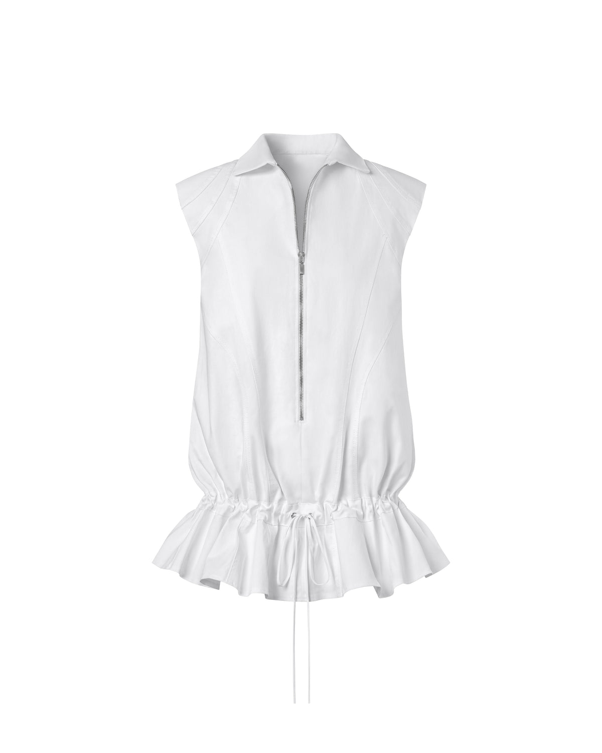 NONE SLEEVELESS DROP WAIST DRESS - WHITE