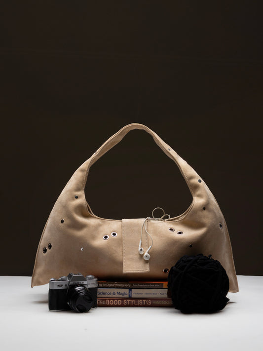 BUTTER EYELET CRESCENT BAG