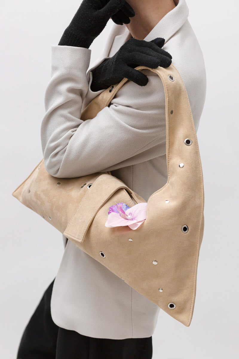 BUTTER EYELET CRESCENT BAG