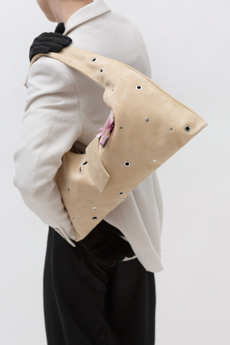 BUTTER EYELET CRESCENT BAG
