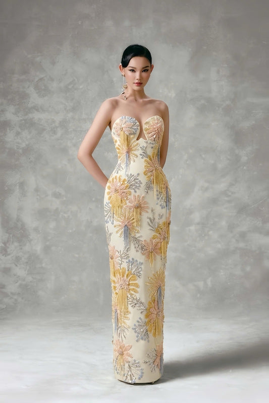 SOL APPLIQUE MAXI DRESS