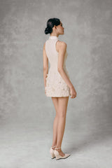 FEUILLE EMBROIDERED MINI DRESS