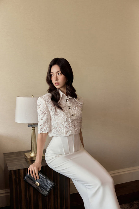 WHITE GIANNA SKIRT