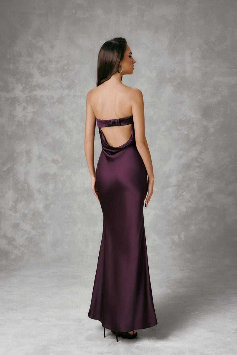 SATIN MAXI DRESS