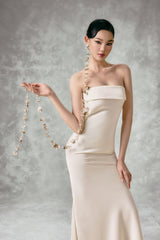 SATIN MAXI DRESS