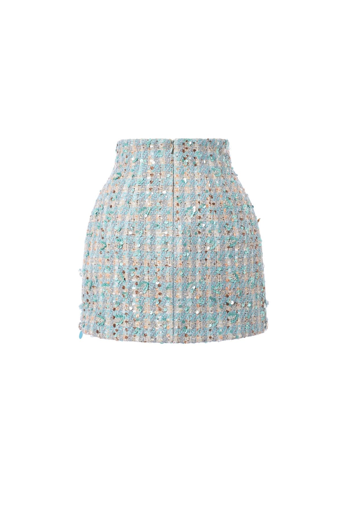 FLORAL BEJEWELED BLAZER & SKIRT SET