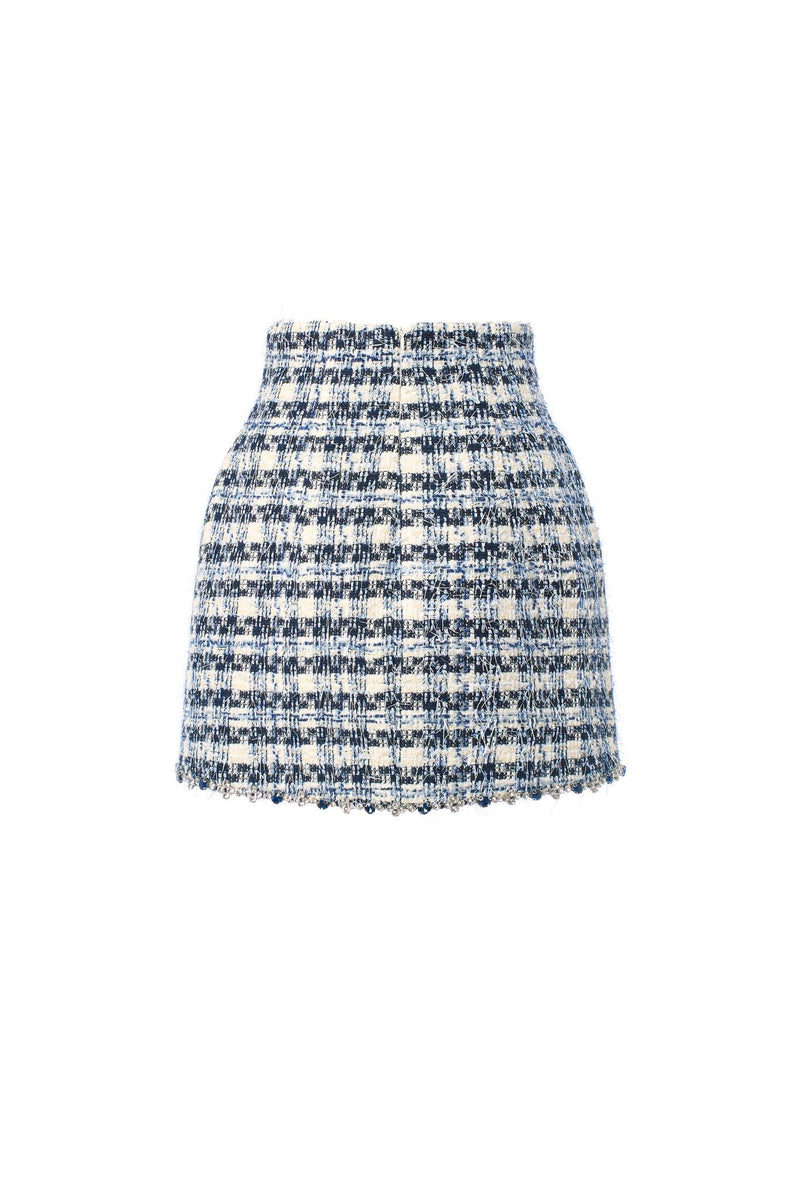 GINGHAM GEM BLAZER & SKIRT SET