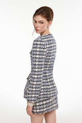 GINGHAM GEM BLAZER & SKIRT SET