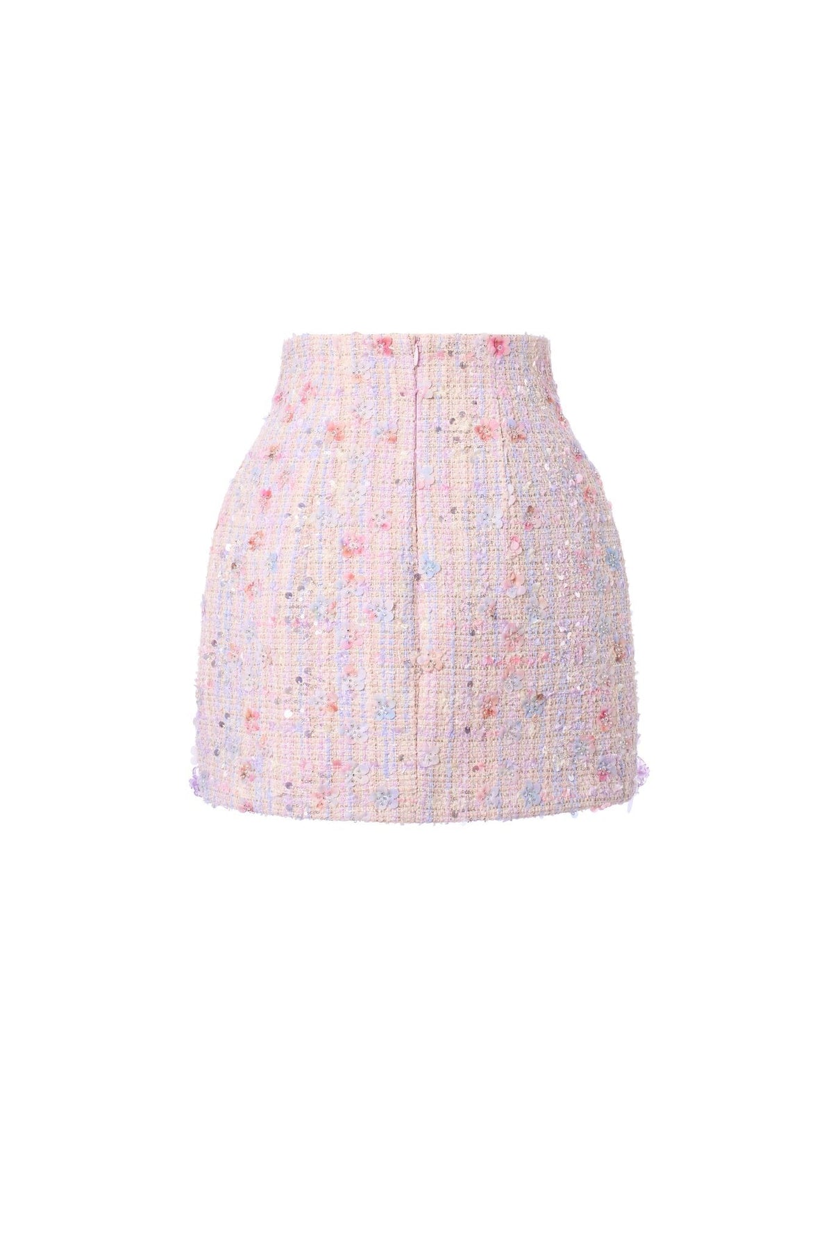 FLORAL BEJEWELED BLAZER & SKIRT SET