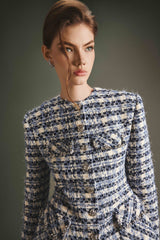 GINGHAM GEM BLAZER & SKIRT SET