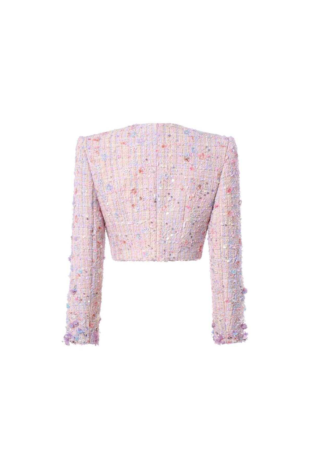 FLORAL BEJEWELED BLAZER & SKIRT SET