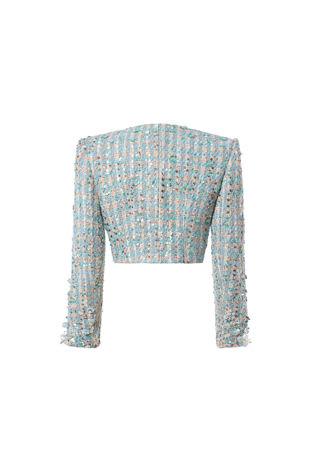 FLORAL BEJEWELED BLAZER & SKIRT SET