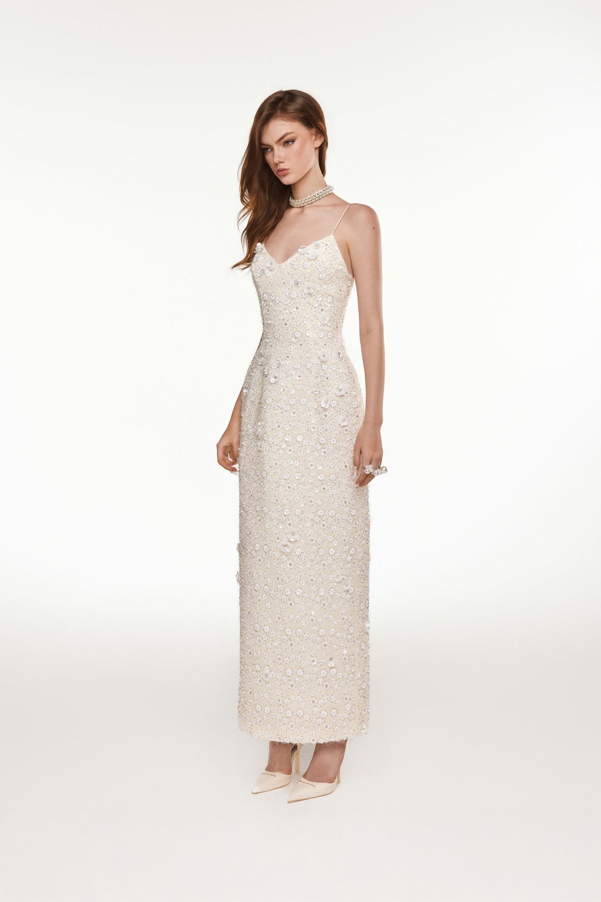 FLORAL SEQUIN DRESS