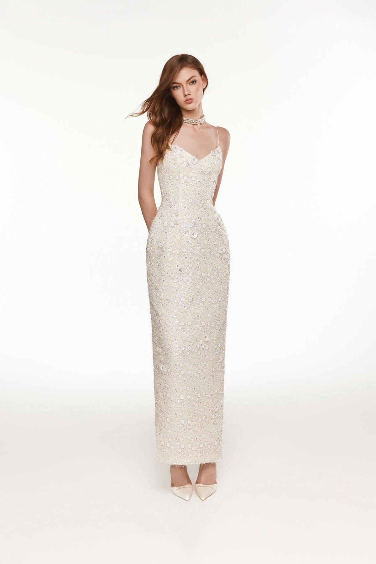 FLORAL SEQUIN DRESS