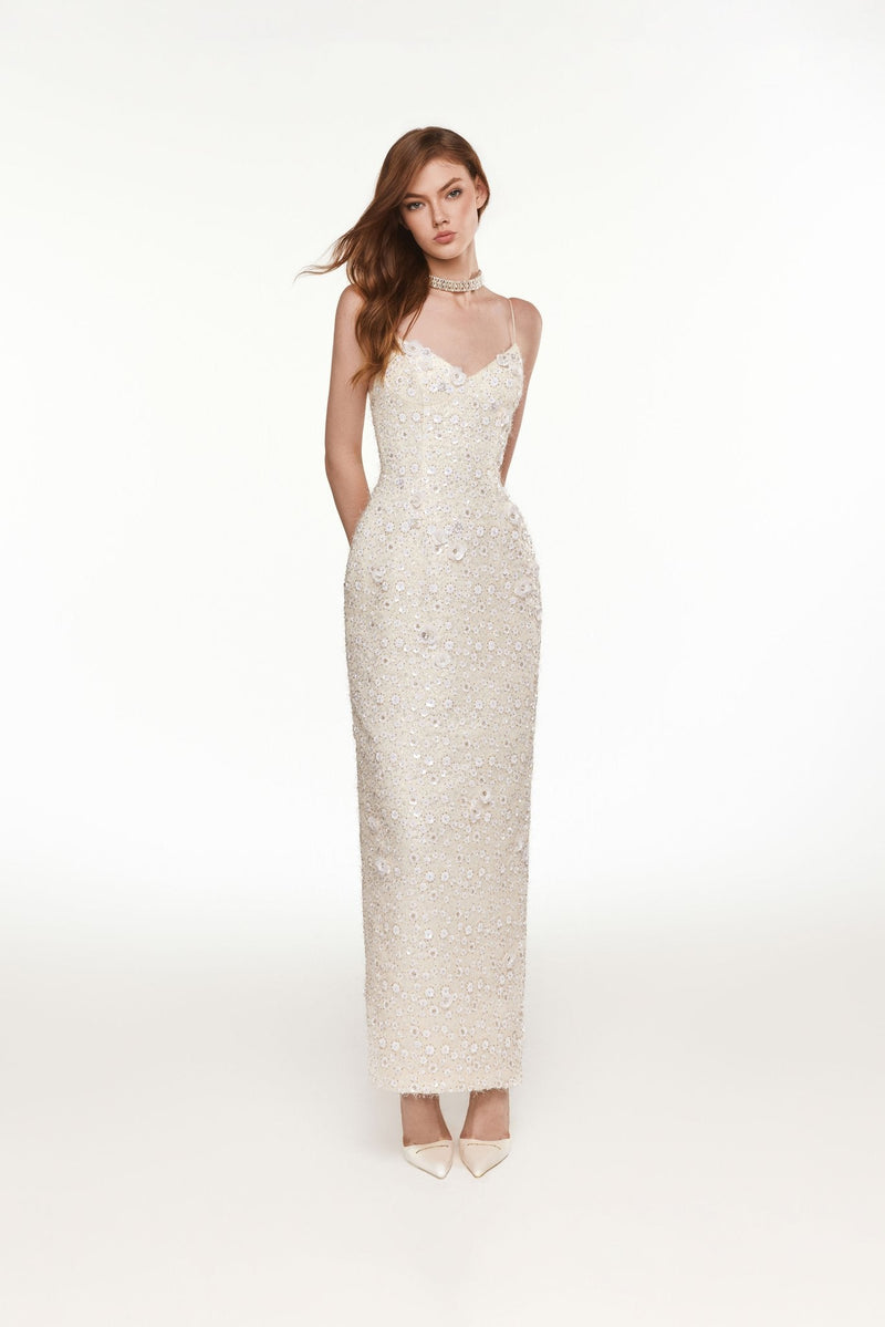 FLORAL SEQUIN DRESS