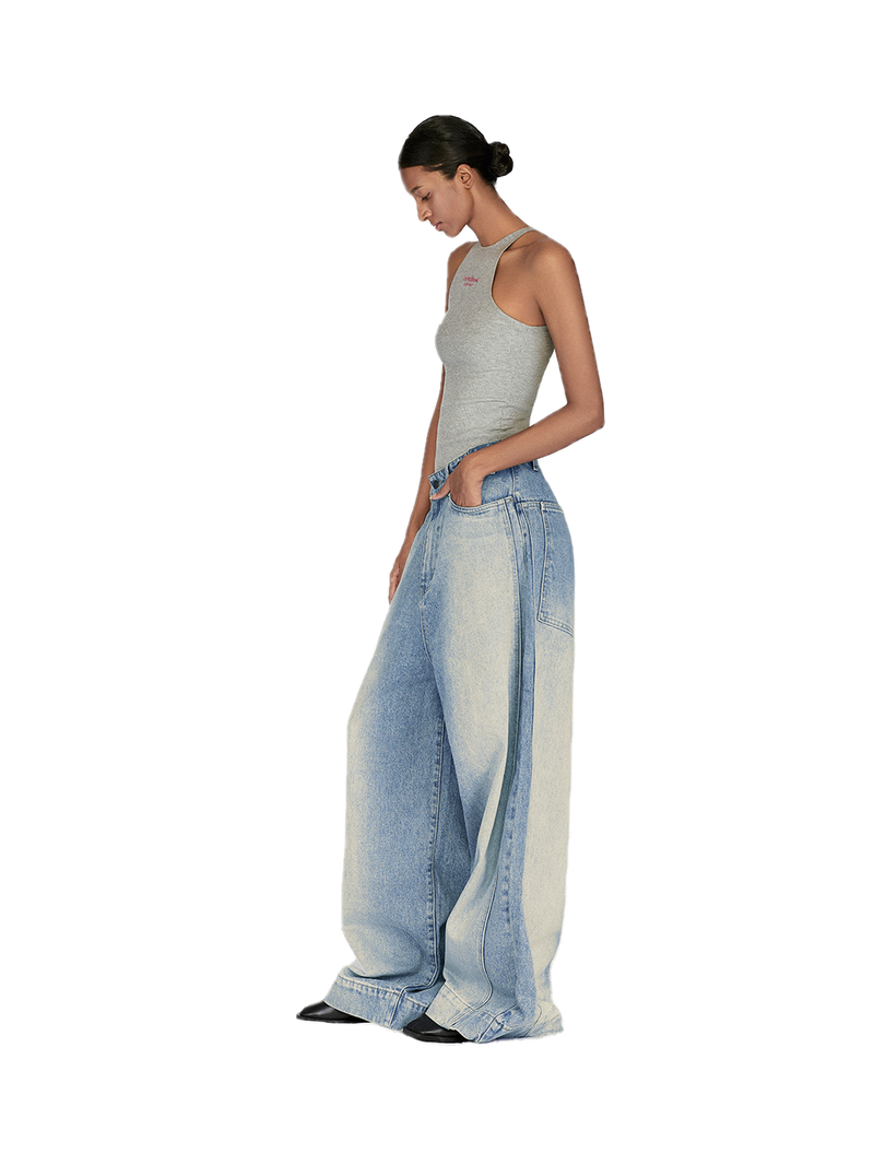 bleached-button-baggy-jeans laminapparel® astoud