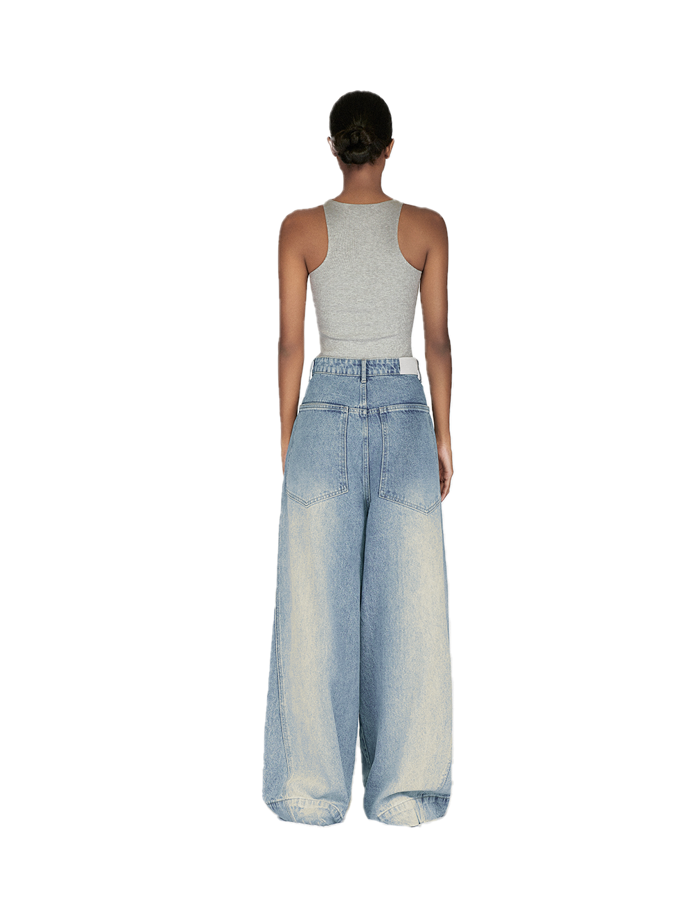 bleached-button-baggy-jeans laminapparel® astoud