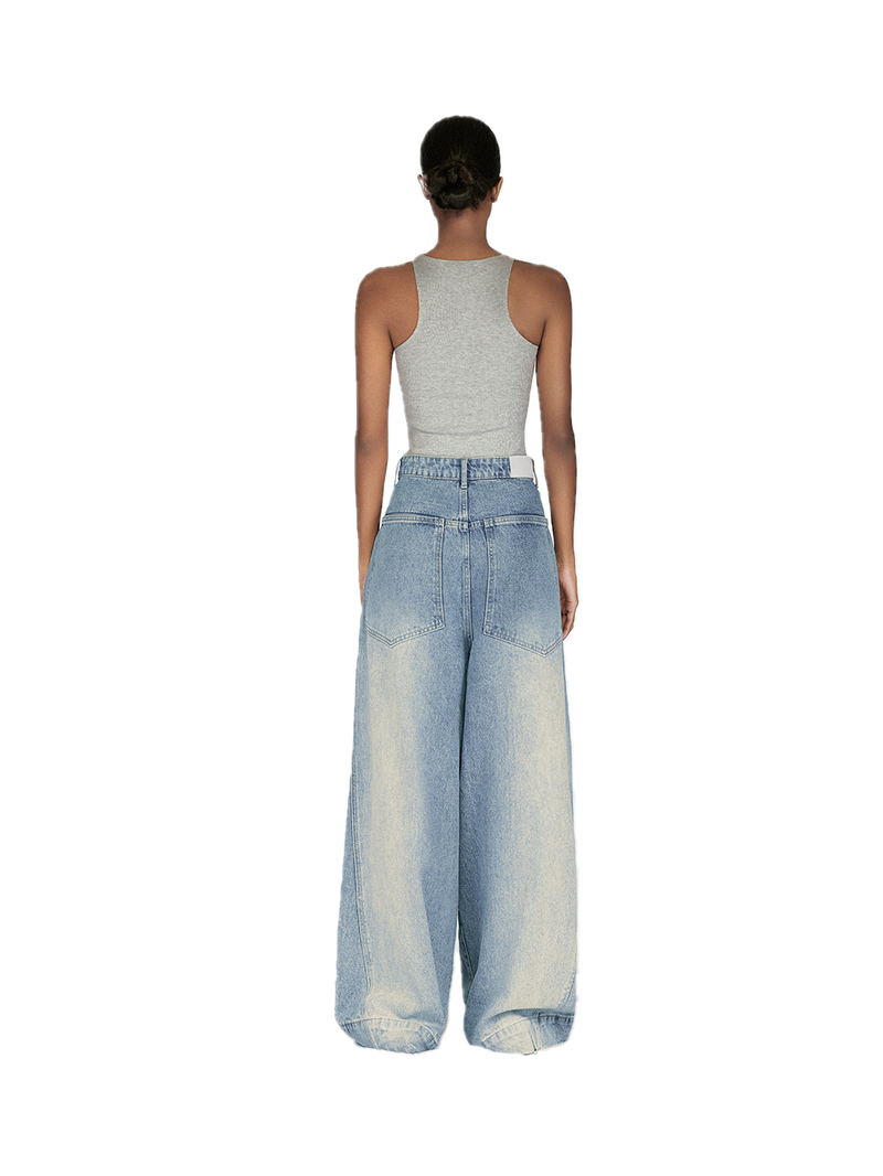 bleached-button-baggy-jeans laminapparel® astoud