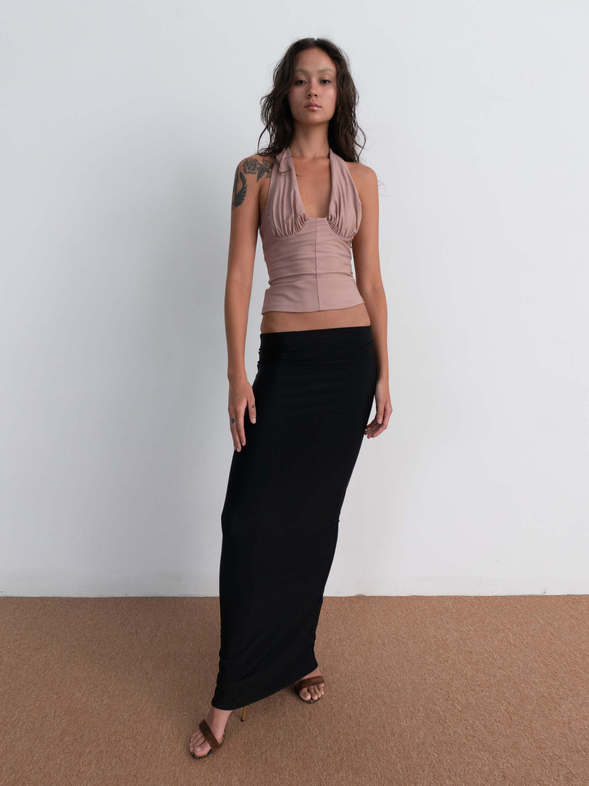 essence-skirt-black-form-fitting-pleated-ruffle-dalya
