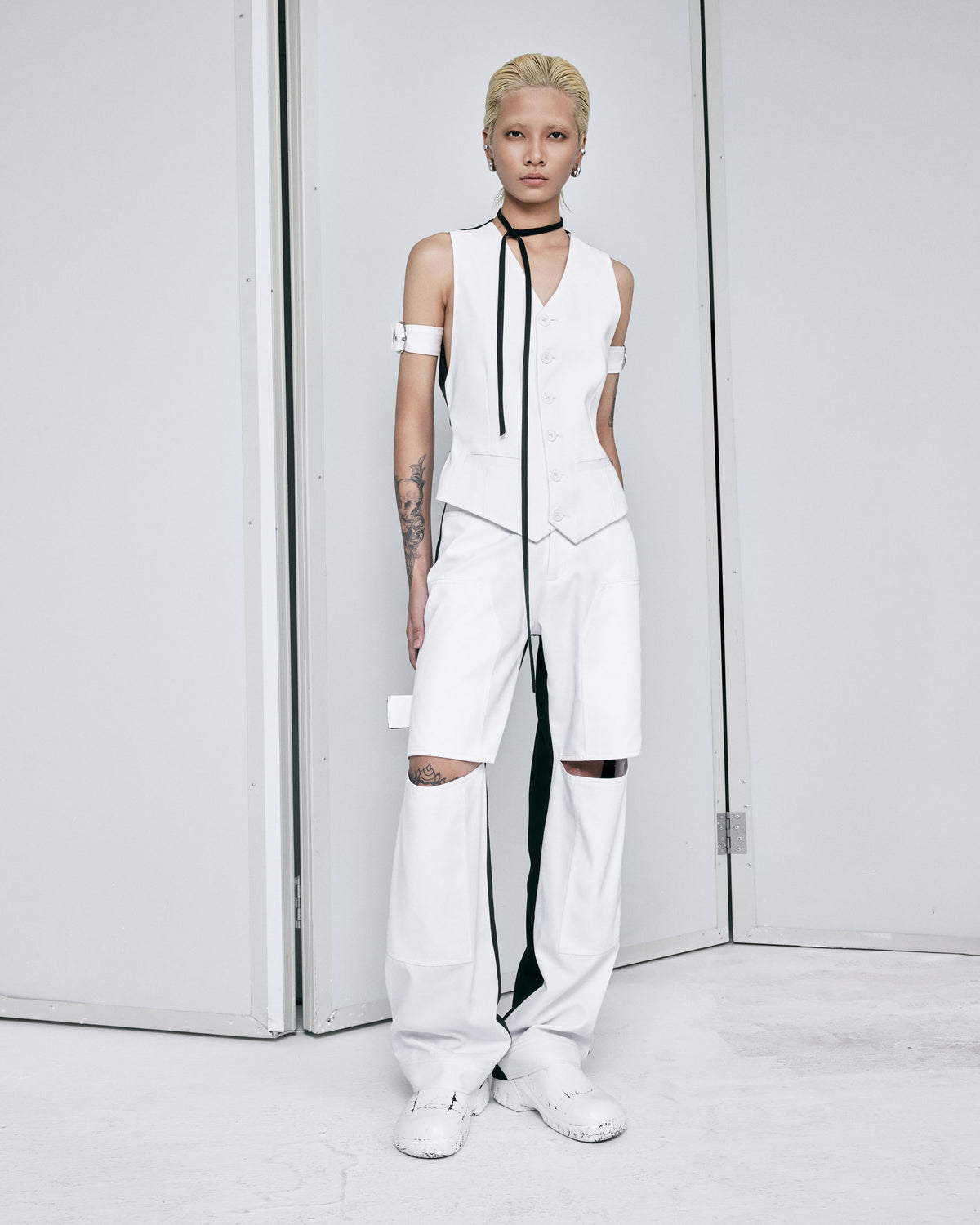 white-khaki-black-silk-tailored-vest-FORTYTHREE-astoud