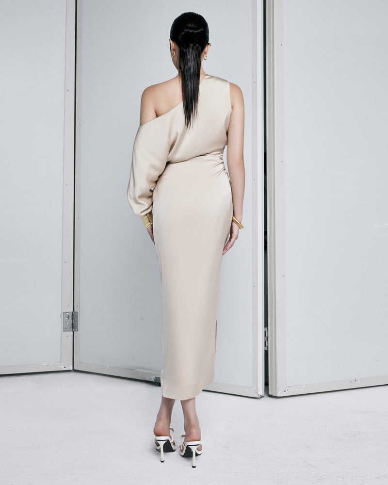 champagne-silk-asymmetric-dress-FORTYTHREE-ASTOUD