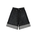 washed-black-overrolled-carpenter-shorts lider astoud
