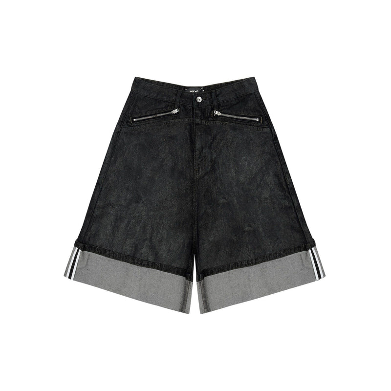 washed-black-overrolled-carpenter-shorts lider astoud