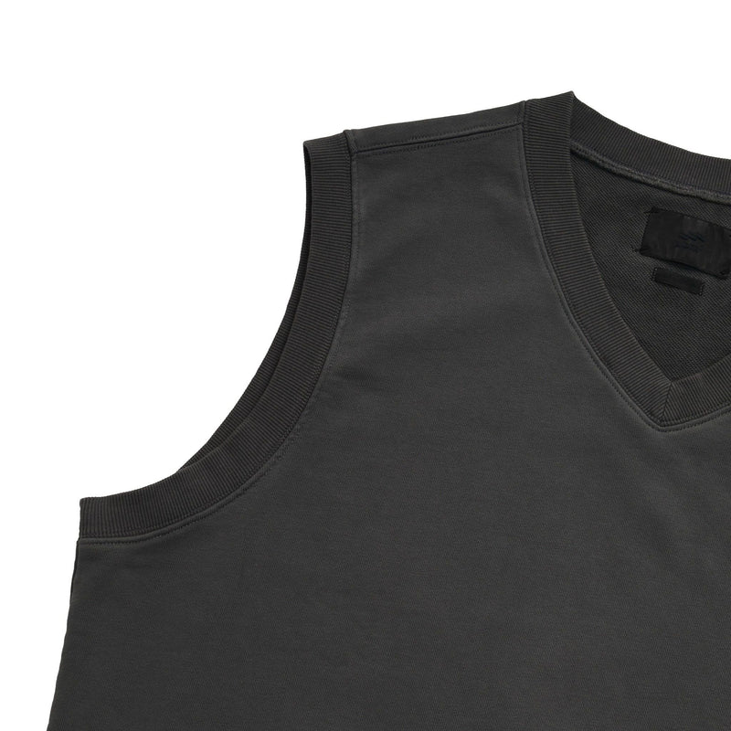 Misty Grey Hugged V-Neck Gilet