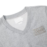 Soft Grey Hugged V-Neck Gilet