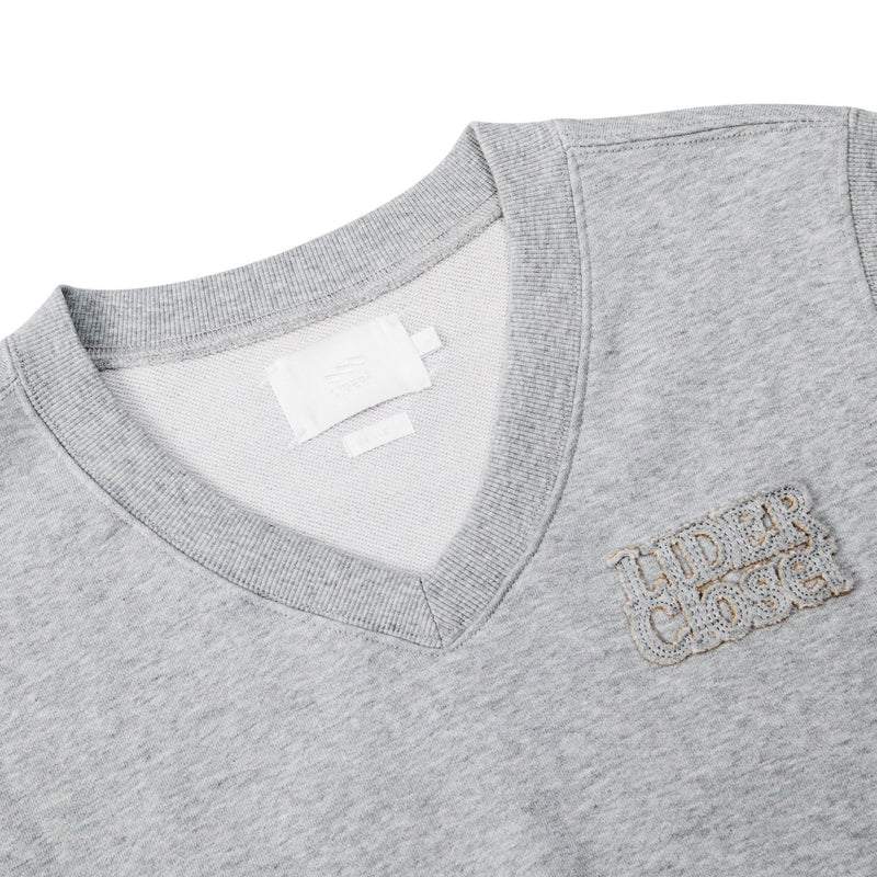 Soft Grey Hugged V-Neck Gilet