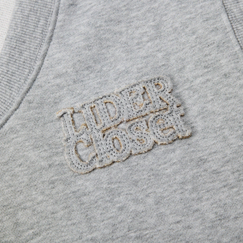 Soft Grey Hugged V-Neck Gilet